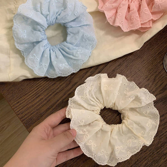 SWEET EMBROIDERED BOW LACE DOUBLE-LAYER HAIRBAND