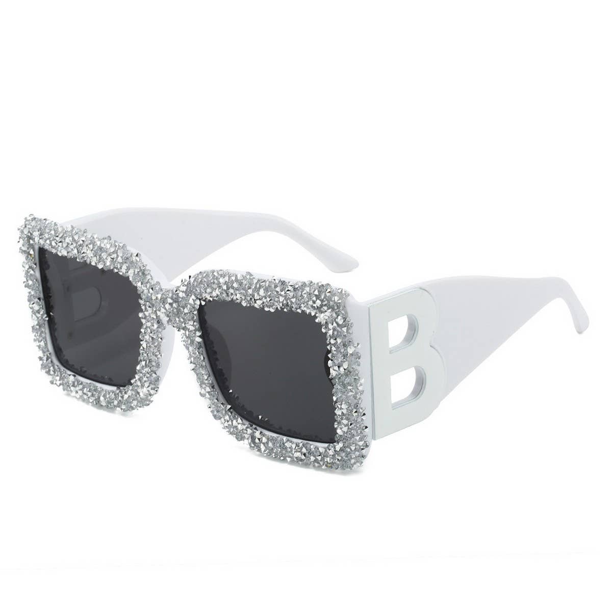 LARGE FRAME B-SHAPED TRENDY SUNGLASSES