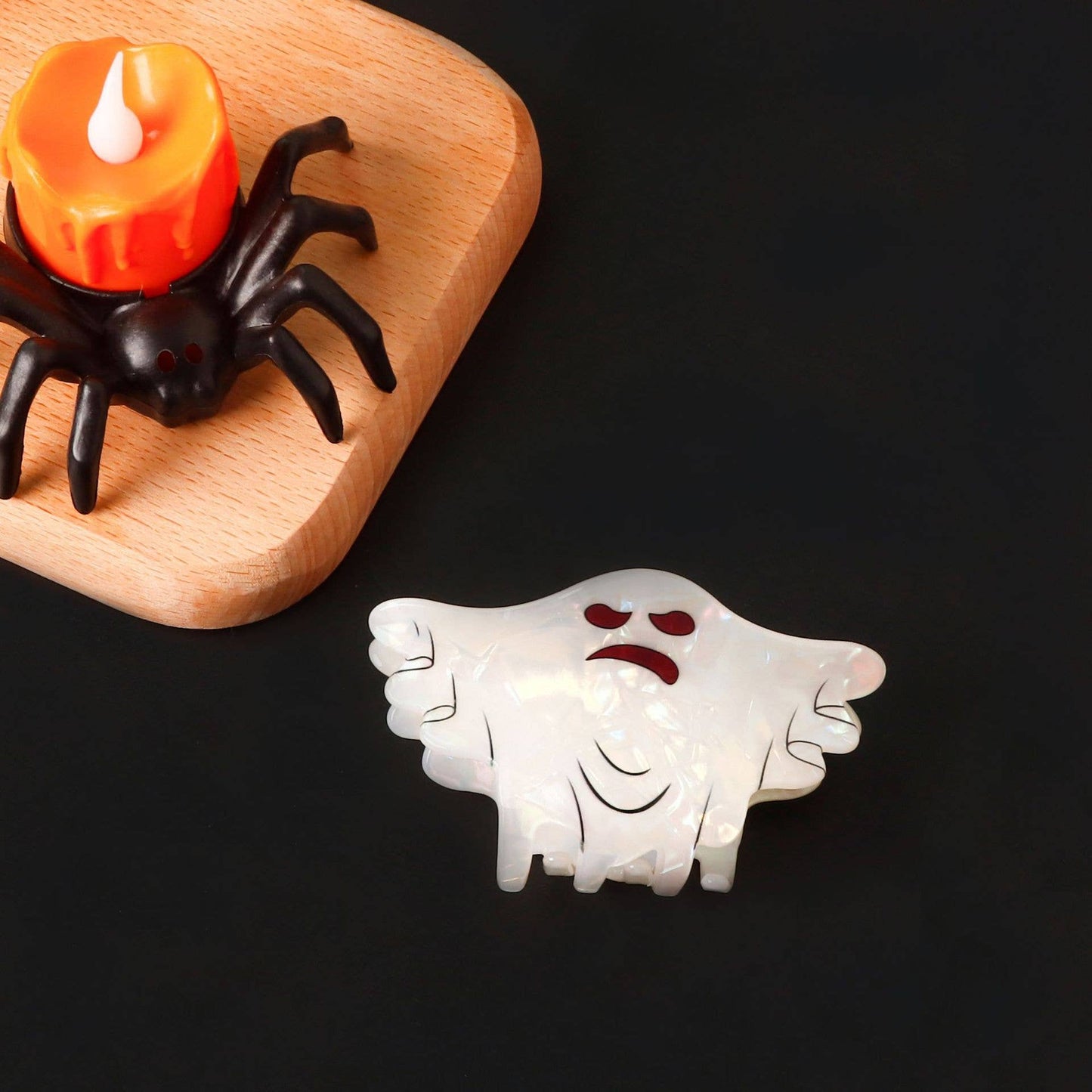CUTE SPOOKY WHITE KID HAIR CLIP FOR HALLOWEEN