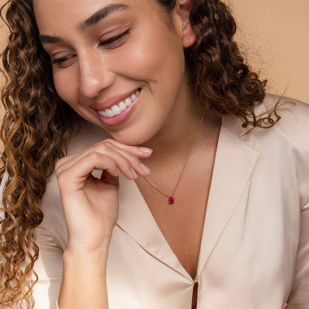 Teardrop Zircon December Birthstone Necklace