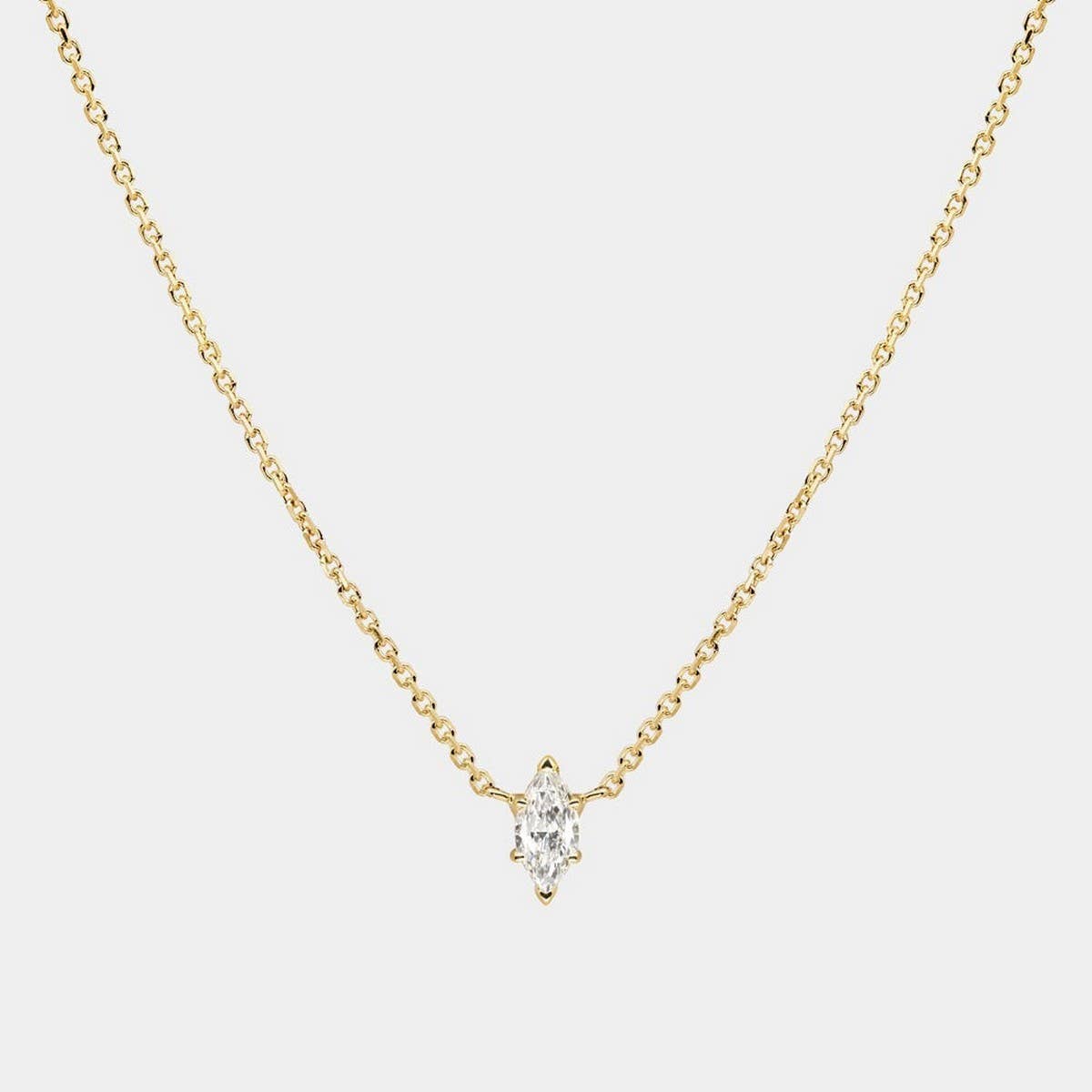 Zirconia Oval Round Pendant Necklace_CWMM5291