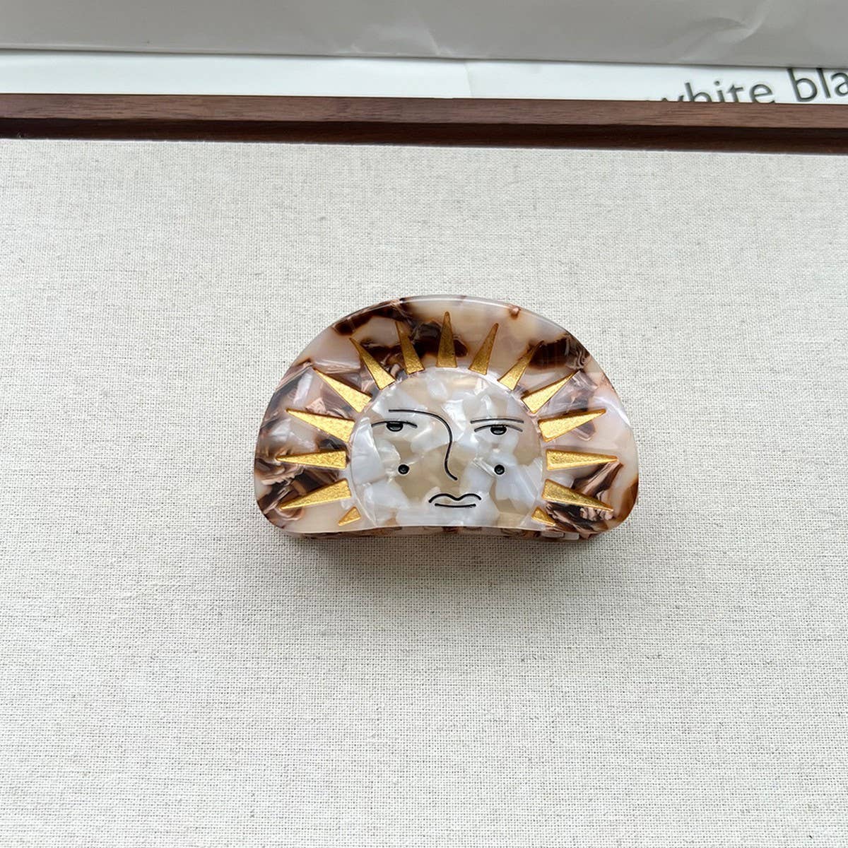 Swan & Star Acetate Hair Clips with Goddess Design