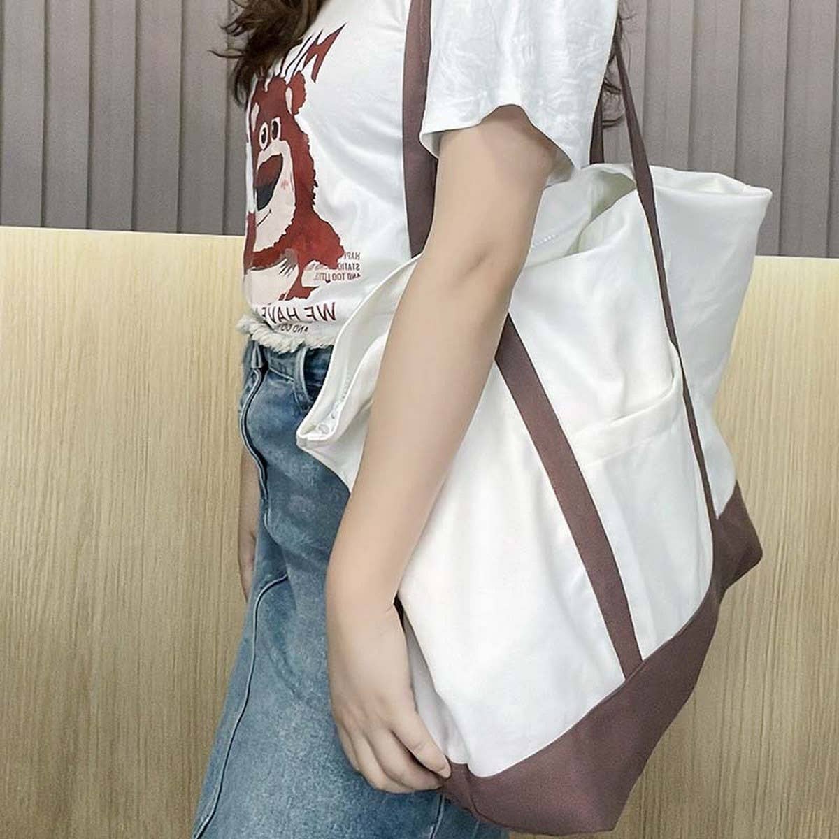 CWAB2874_Canvas Home Shopping Large Capacity Tote Bag