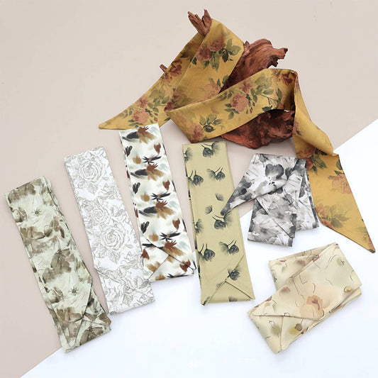 Vintage Bowknot Twilly Scarf for Hair or Bag