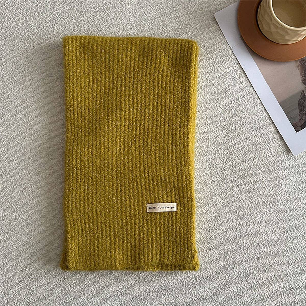 Winter solid wool blend scarf - soft and versatile