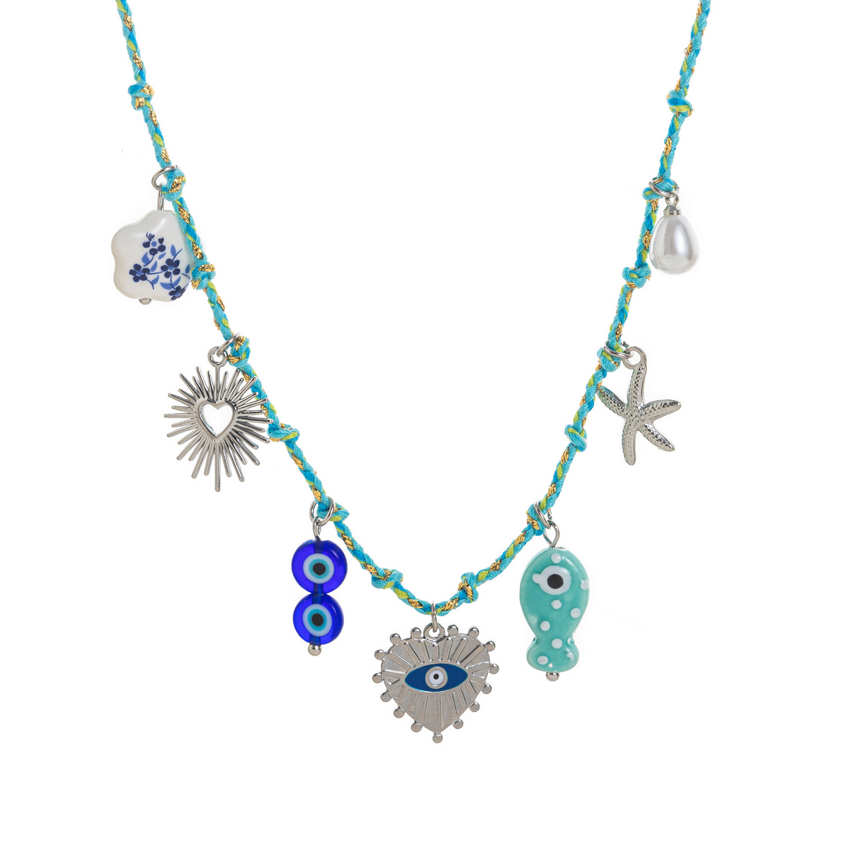 Starfish Pearl Heart Necklace??œDopamine Summer Vibe_CWMM6964