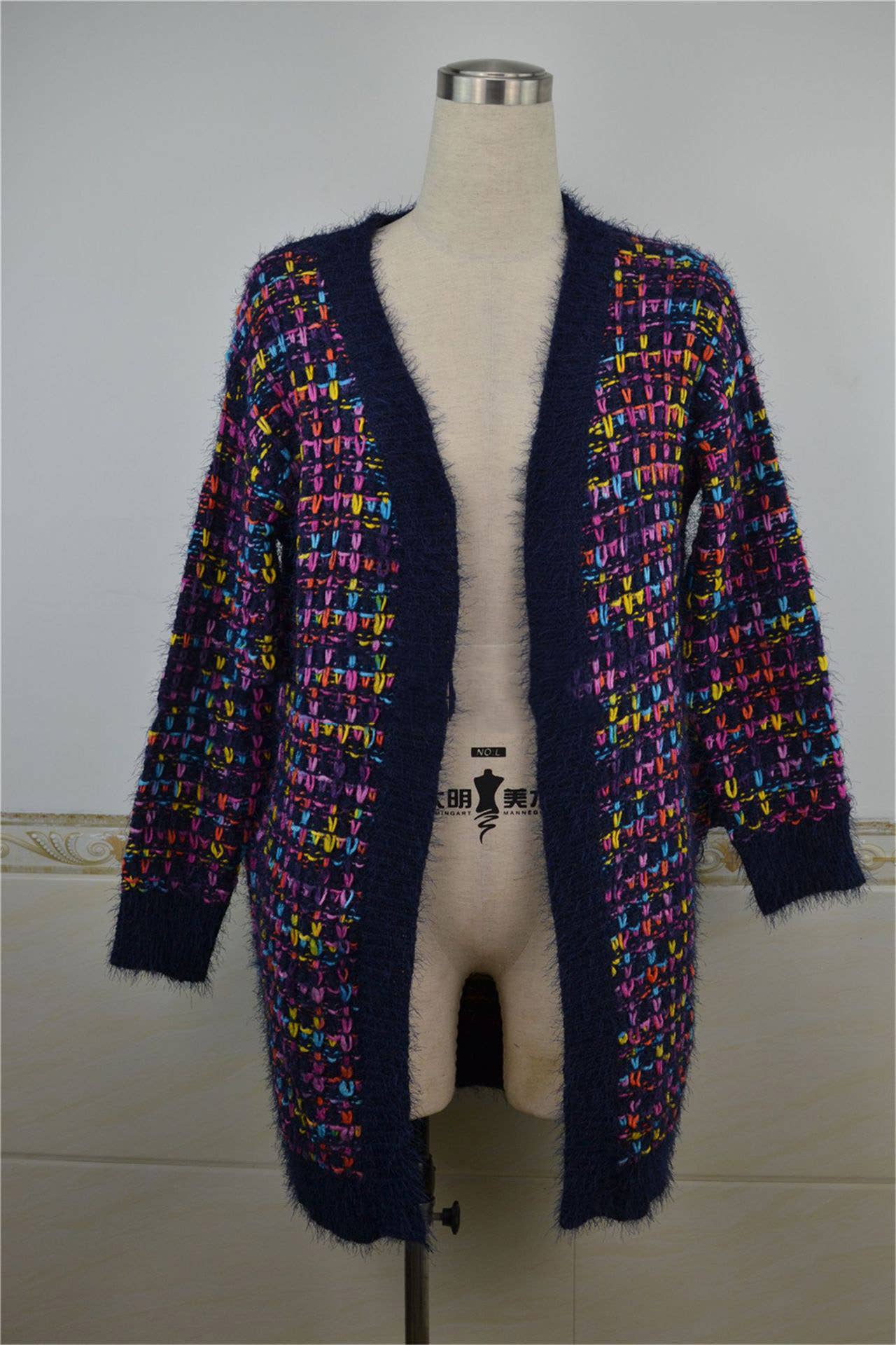 CWOSWL1045_Long Sleeve Open Front Long Cardigan Sweater