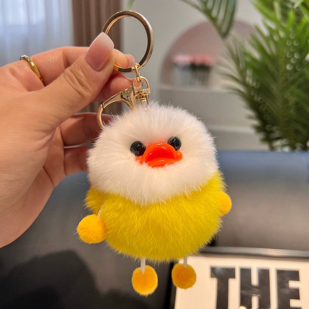CUTE LITTLE YELLOW DUCK CAR KEYCHAIN BAG PENDANT
