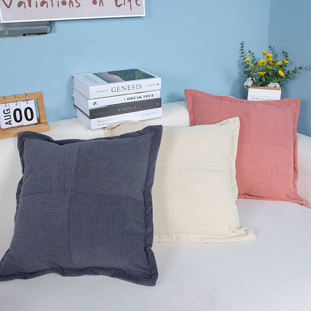 MODERN MINIMALIST WIND LAMP CORE VELVET PILLOWCASE