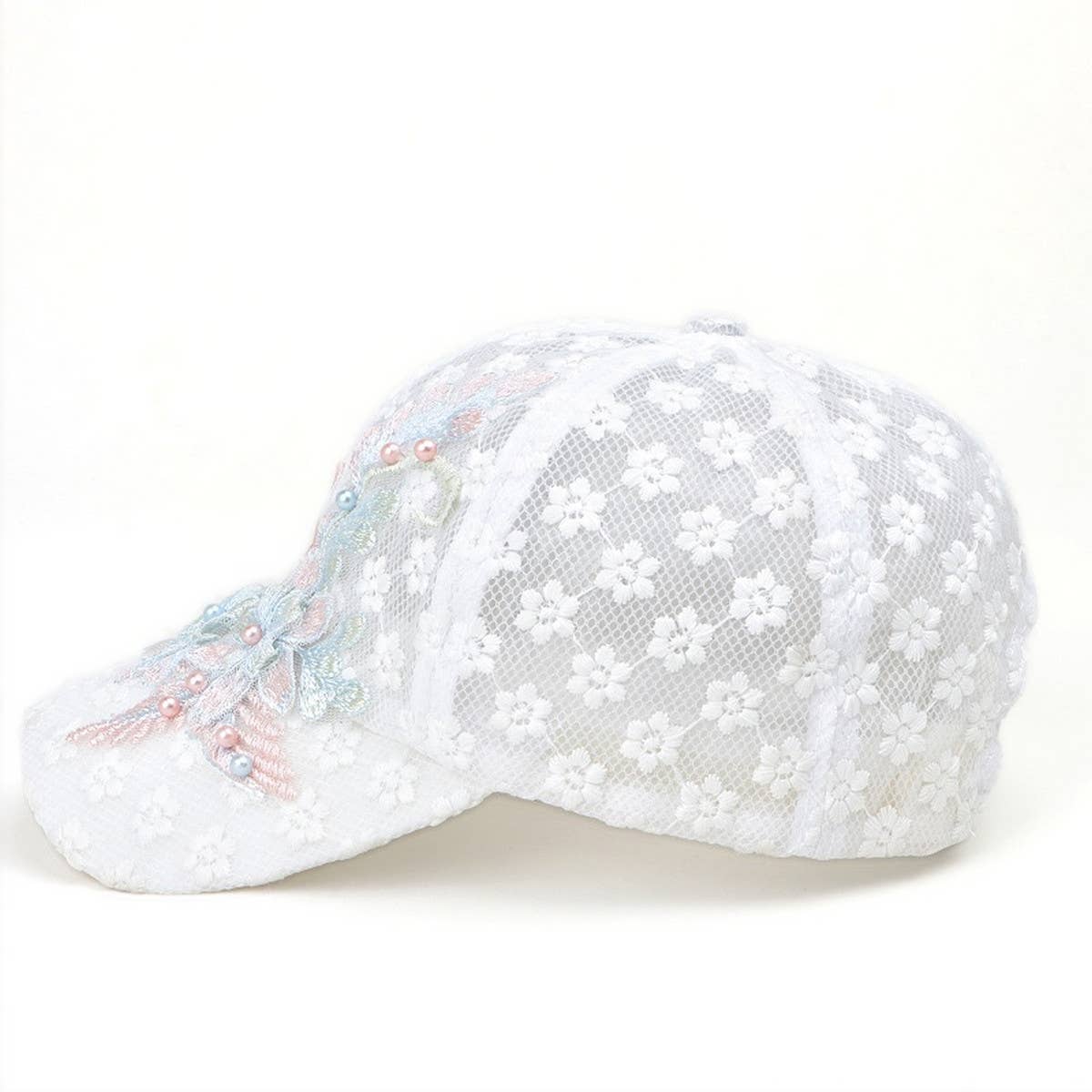 Summer Lace Floral Mesh Baseball Cap CWAH1533