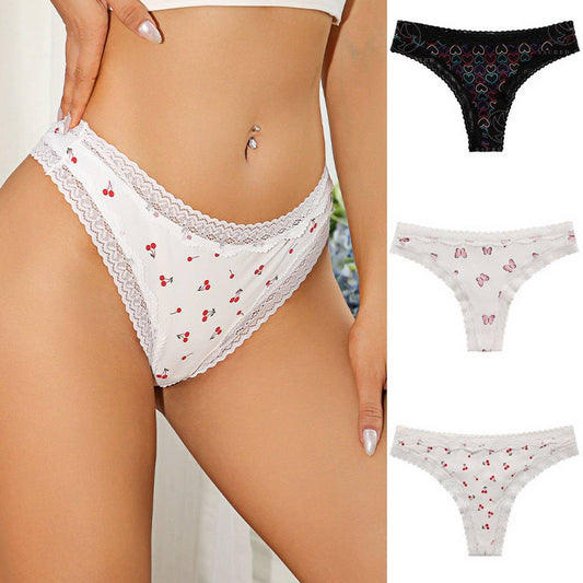 LIGHTWEIGHT BREATHABLE LACE THONG UNDERWEAR