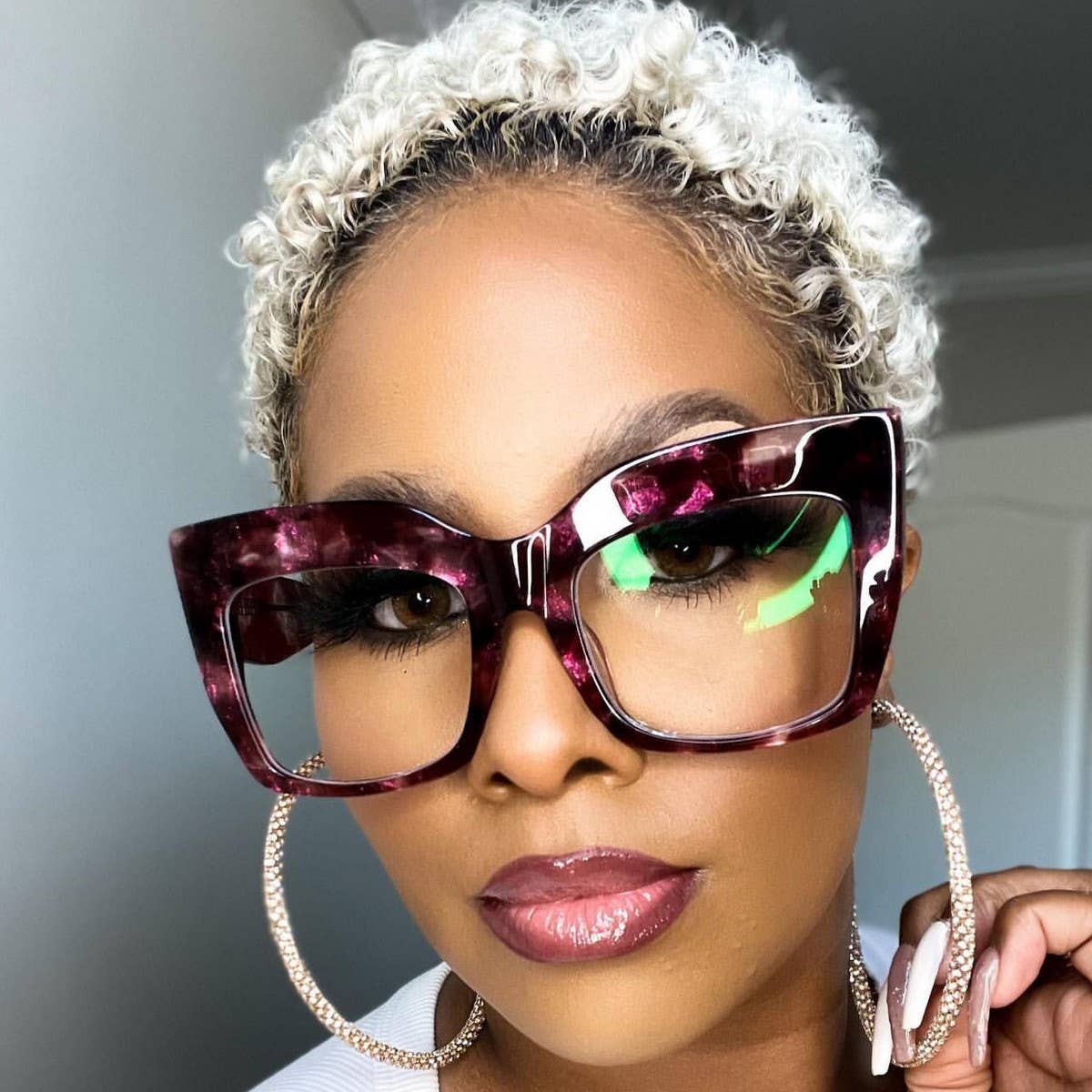 FASHIONABLE LARGE FRAME ANTI-BLUE LIGHT GLASSES