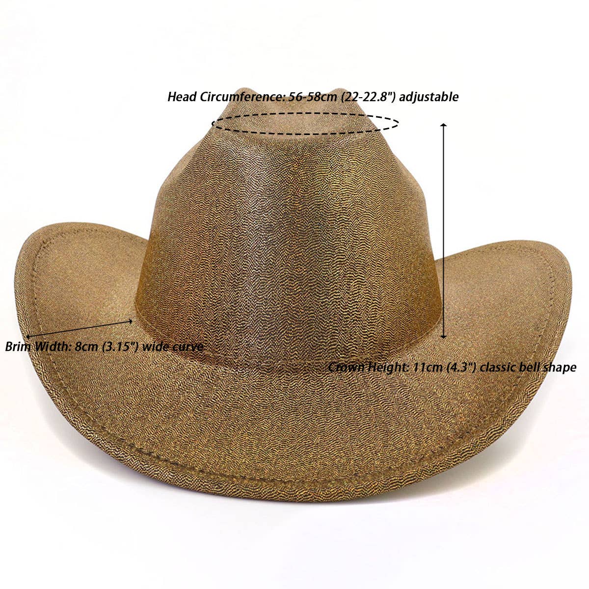 Bright Western Cowboy Hat Wide Brim Jazz Hat_CWAH1768