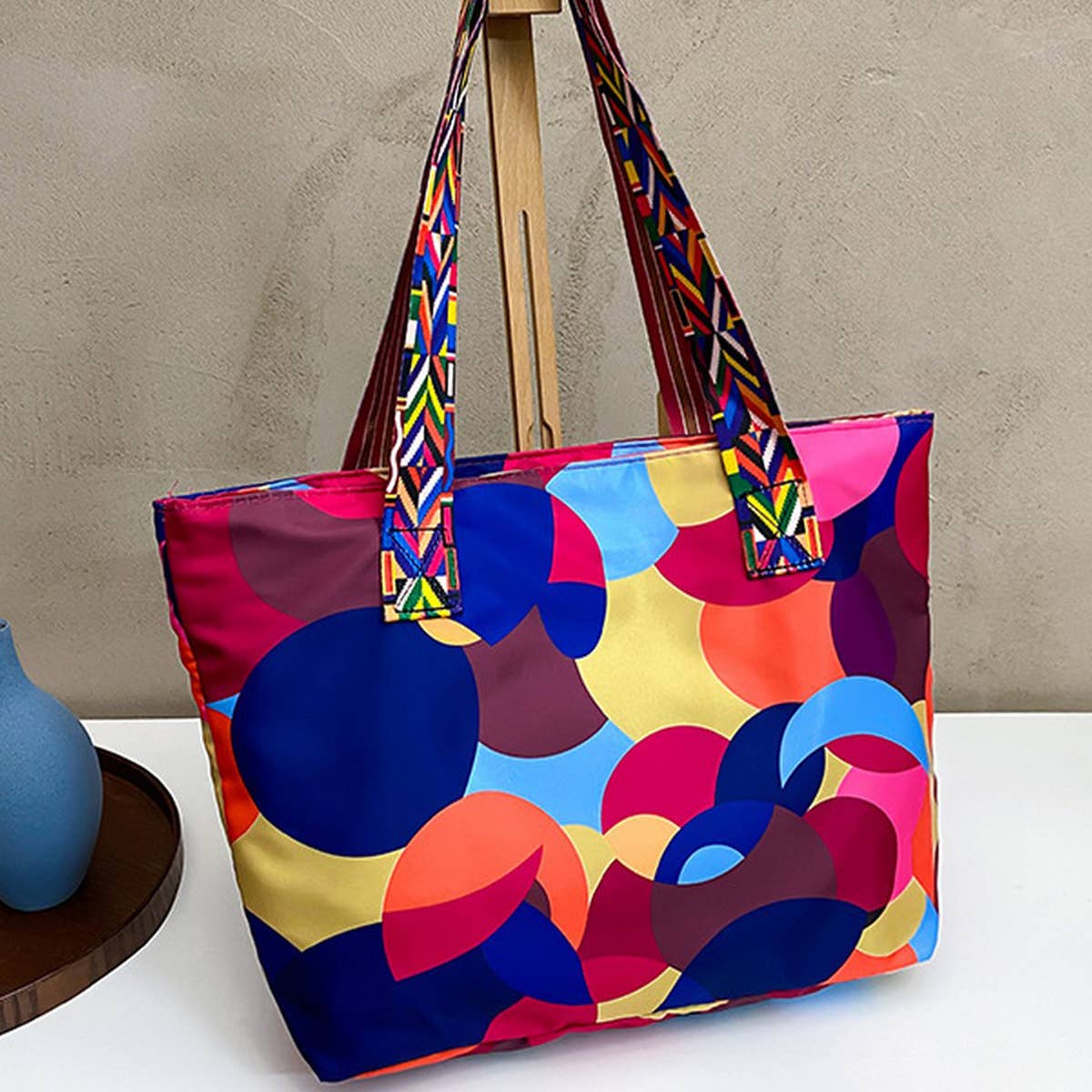 LARGE CAPACITY ANTI SPLASH OXFORD TOTE BAG_CWAB1683