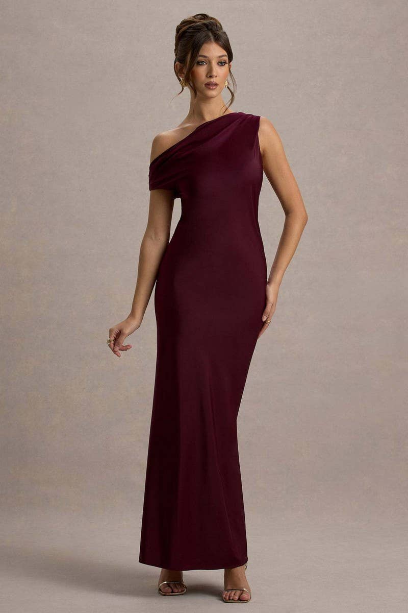 CWDMD6318_ELEGANT SLEEVELESS OFF SHOULDER PARTY GOWN DRESS