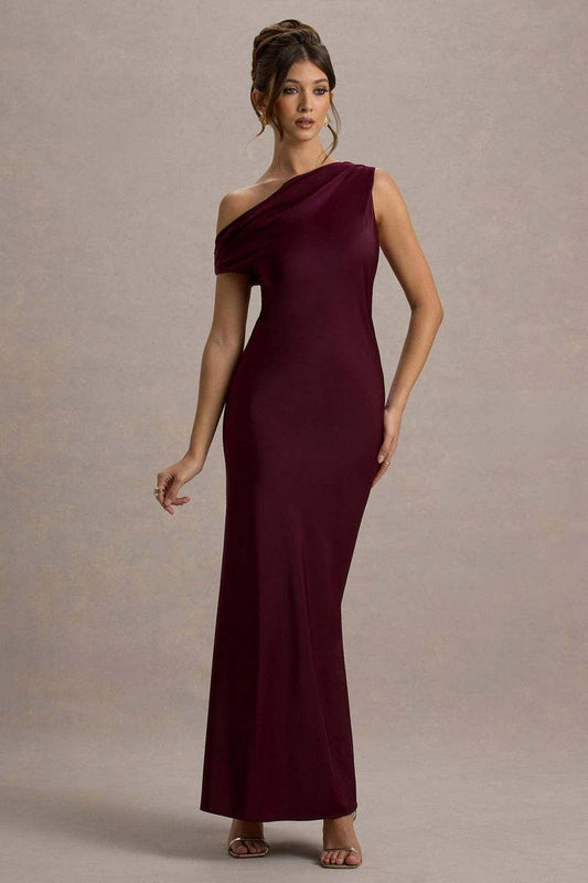 CWDMD6318_ELEGANT SLEEVELESS OFF SHOULDER PARTY GOWN DRESS