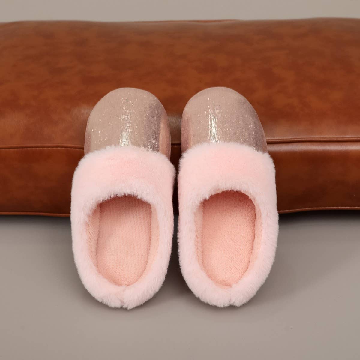 Faux Fur Winter Slippers Warm Indoor Shoes_CWSHF00223