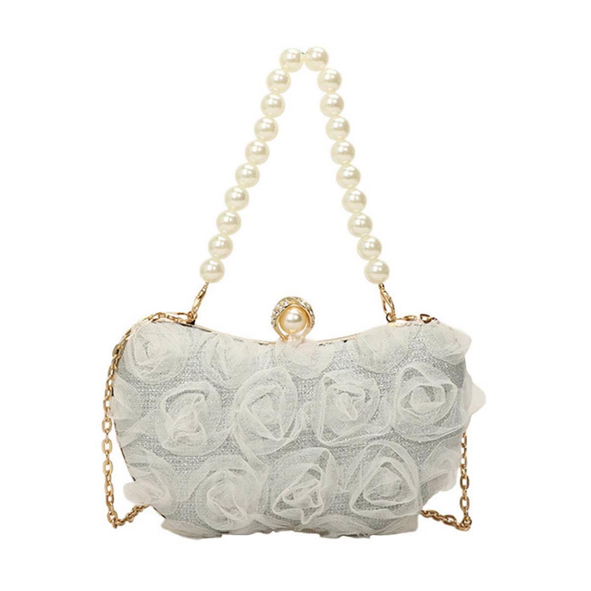Floral hand-held Chinese-style crossbody bag