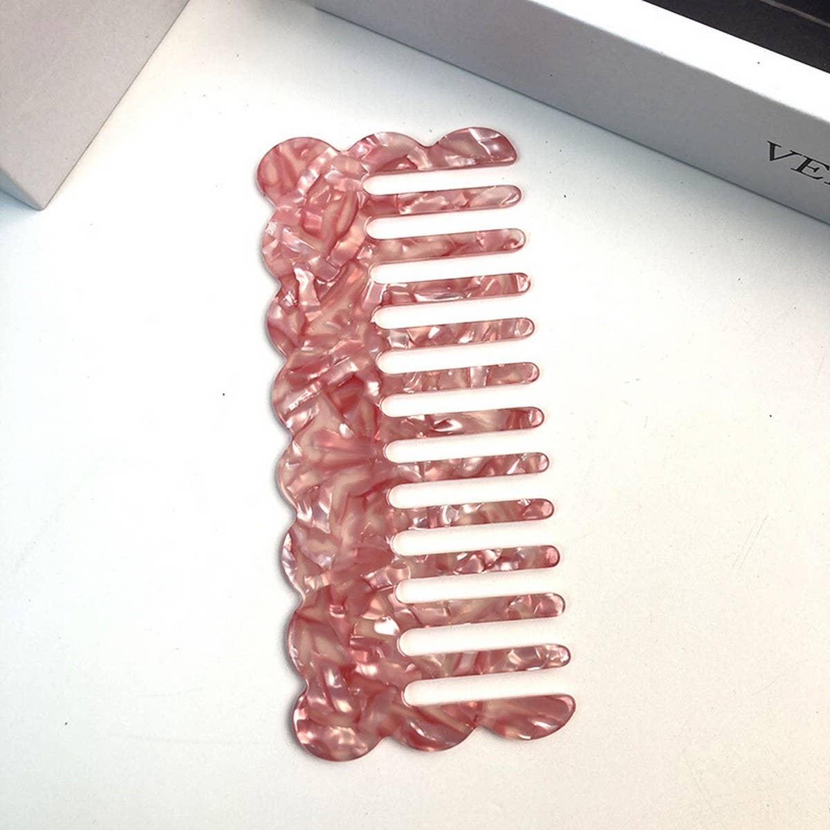 Cute Dog Wide-Tooth Comb Colorful Acetate Brush