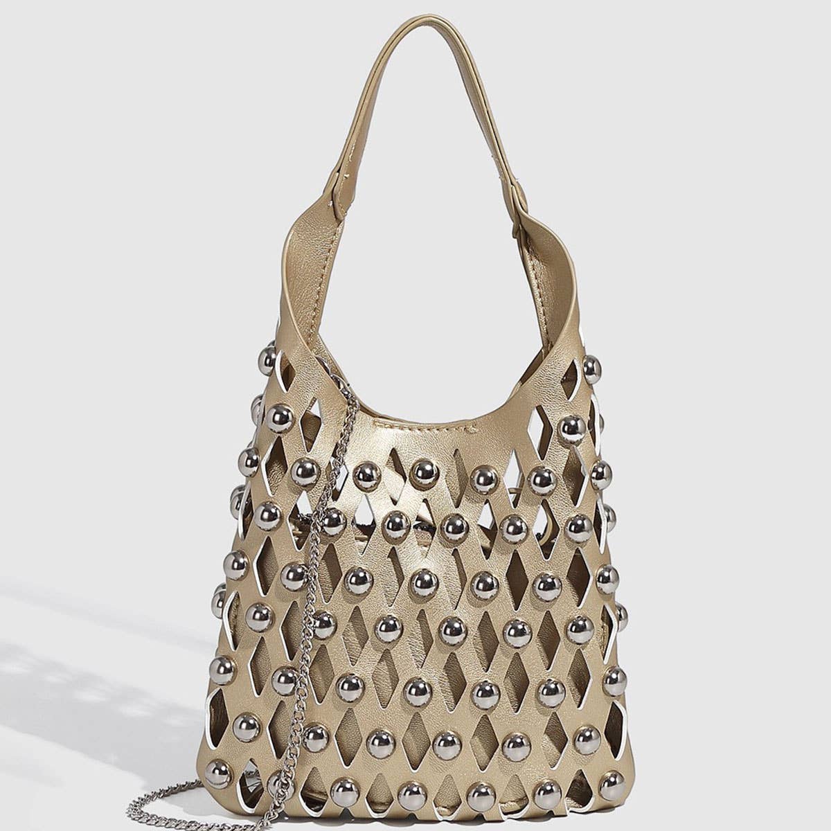 Fashionable Vacation Chain Bucket Shoulder Bag_CWAB5714