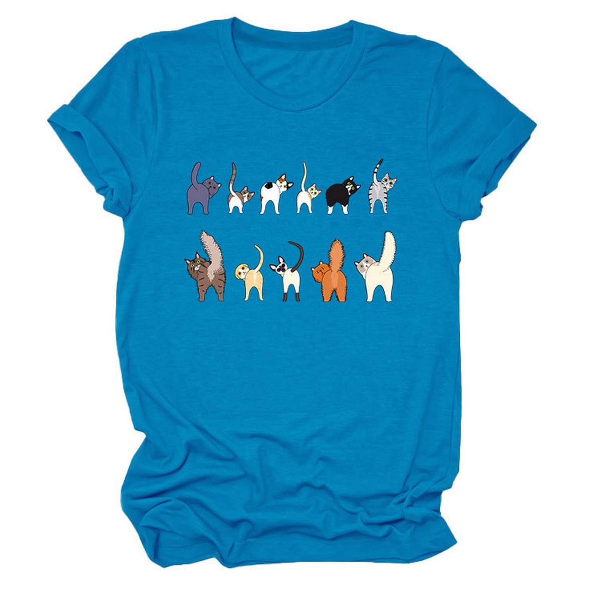Cute Cat Graphic Tee ? 11 Cats Turn Around