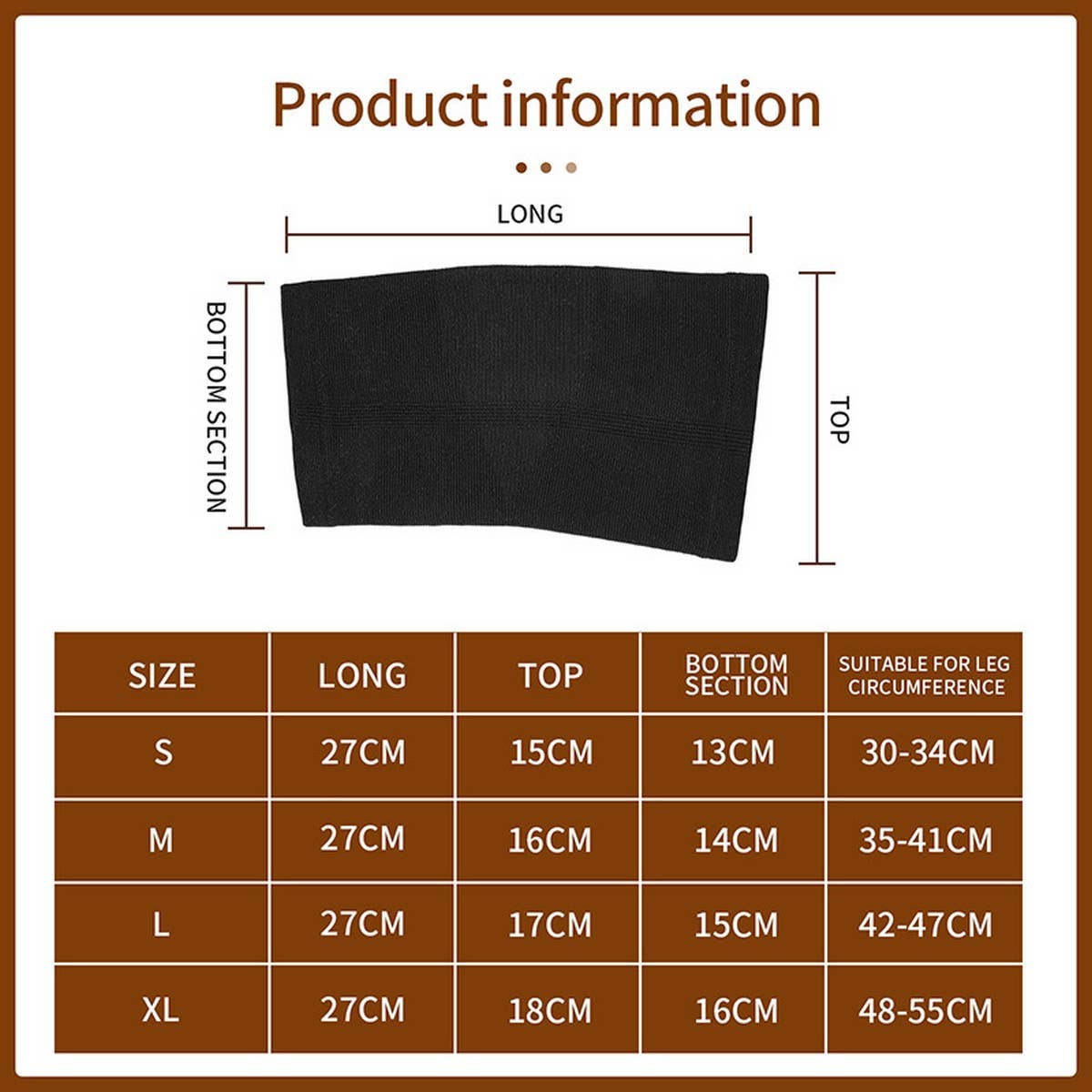 Four-Way Stretch Black Knee Sleeve for Sports