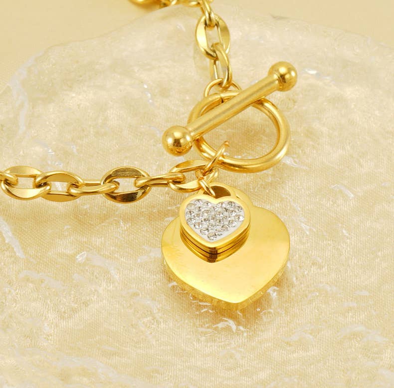 NICHE DIAMOND SET FASHION HIGH SENSE OT BUCKLE BRACELET