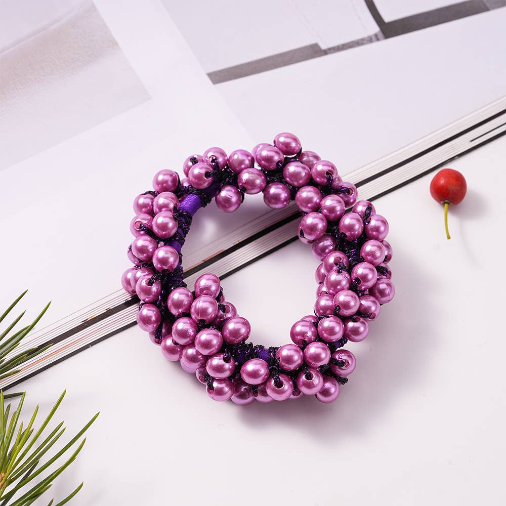 PEARL HAIR TIES SCRUNCHIE STRETCH HAIR ROPE_CWAHA0130