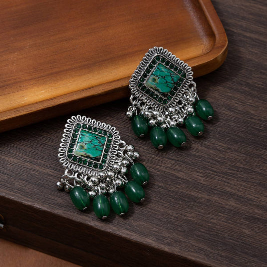 VINTAGE BELL TASSEL PENDANT EARRINGS