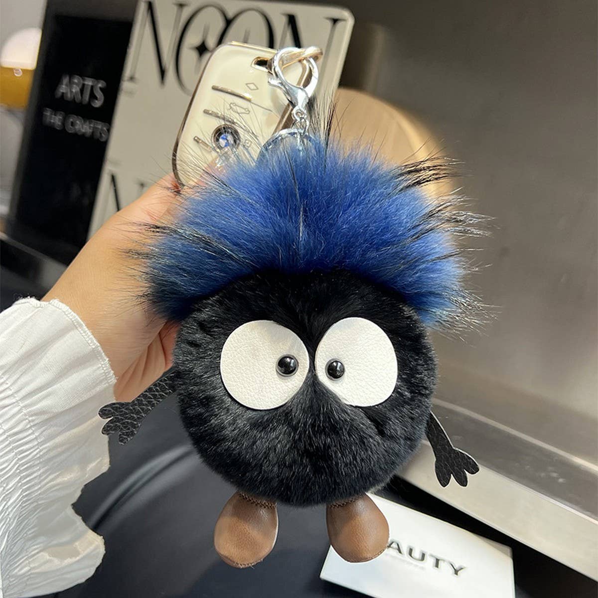 CUTE LITTLE COAL BRIQUETTES CAR KEYCHAIN PENDANT