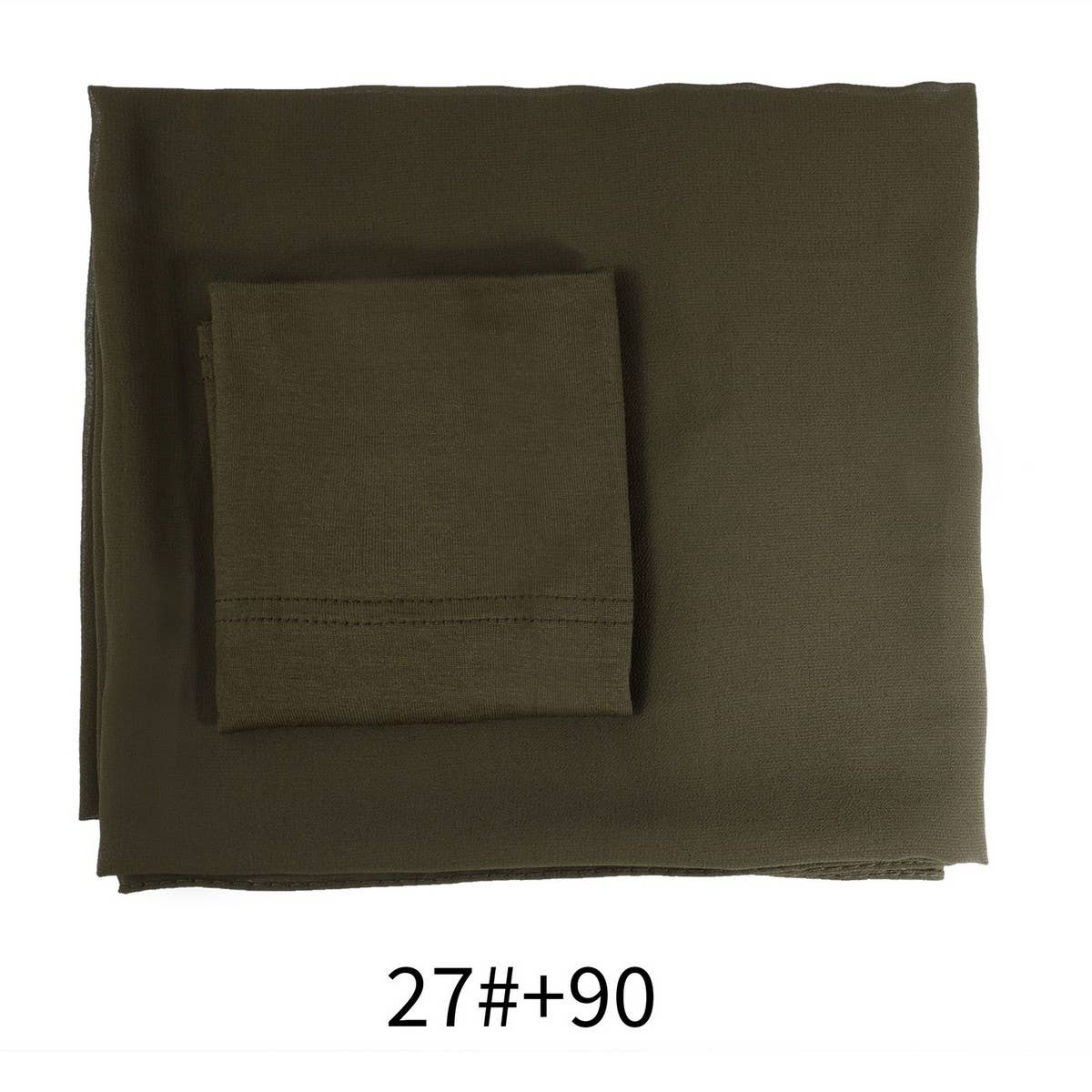 TWO-PIECE CHIFFON SHAWL AND HEADSCARF