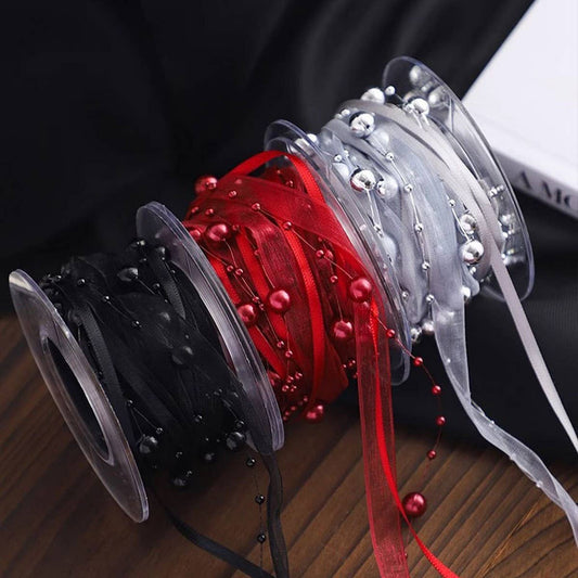 PEARL RIBBON HAND-WOVEN HANDMADE ACCESSORIES_CWMM5746