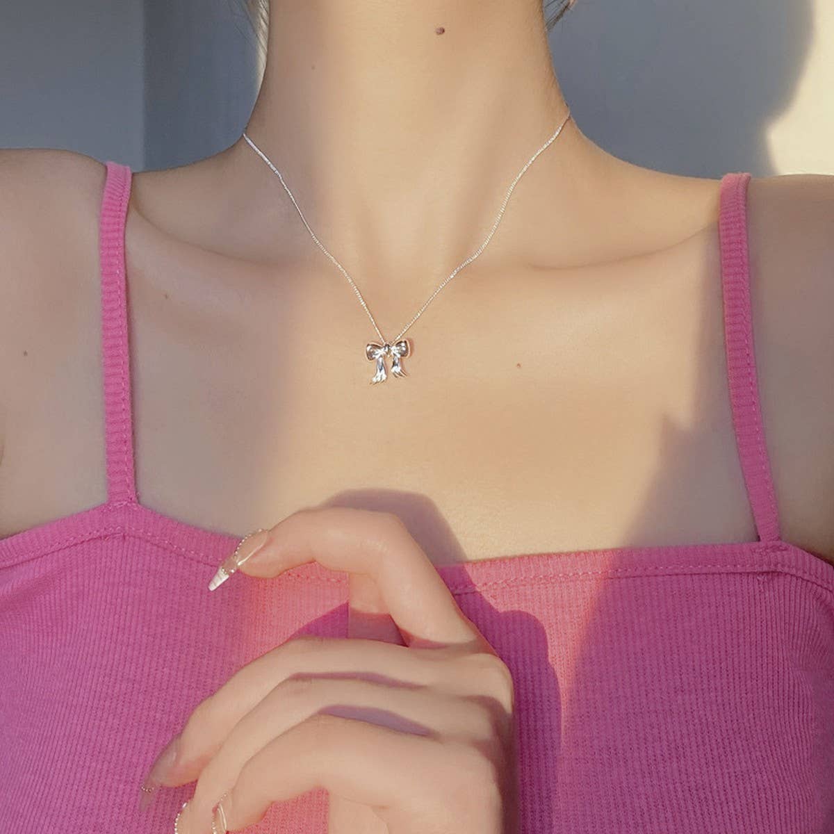 NEW STYLE NICHE VERSATILE BOW NECKLACE FOR WOMEN_CWMM3757