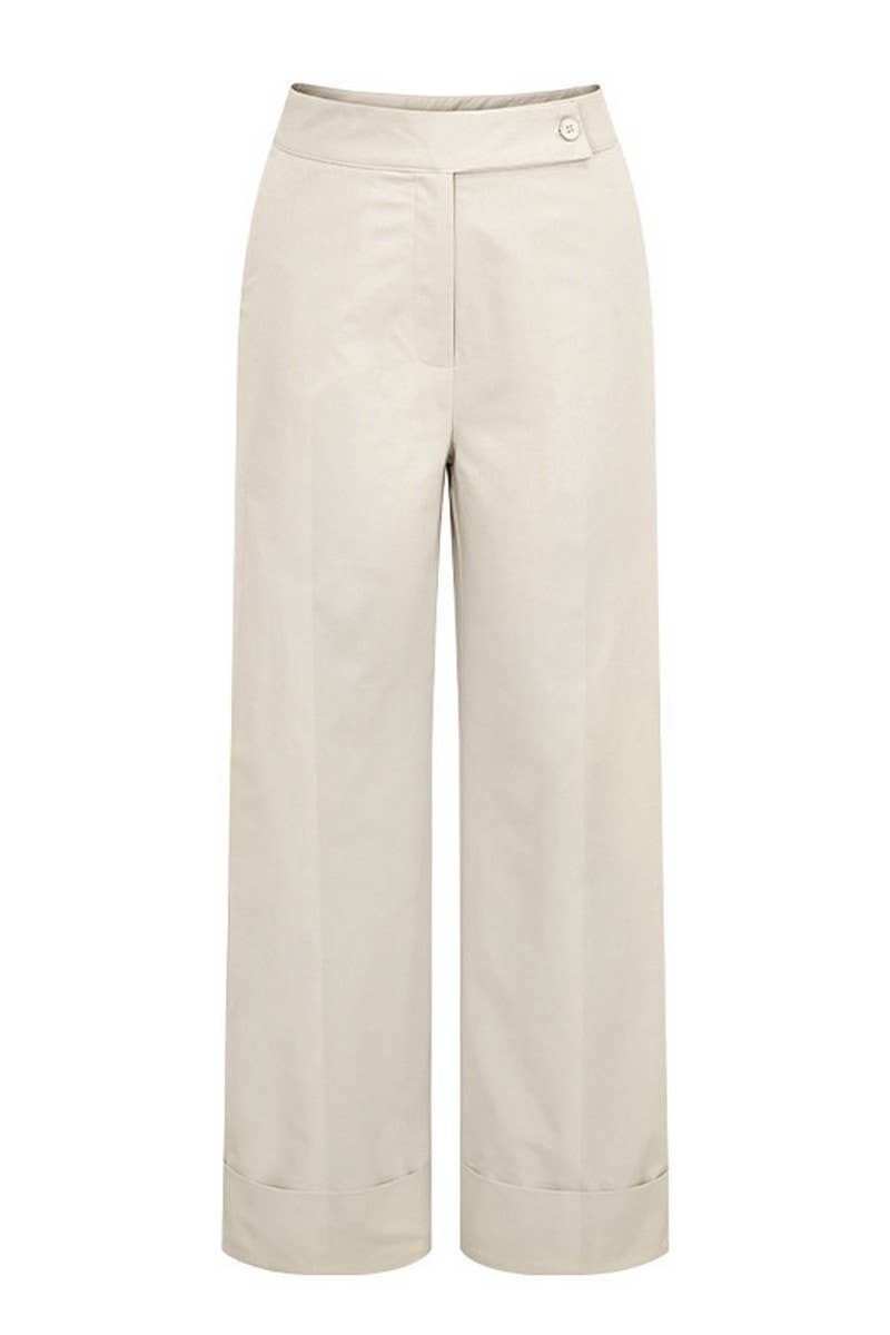 Trendy Wide-Leg High-Waisted Suit Slacks_Cwblp1079