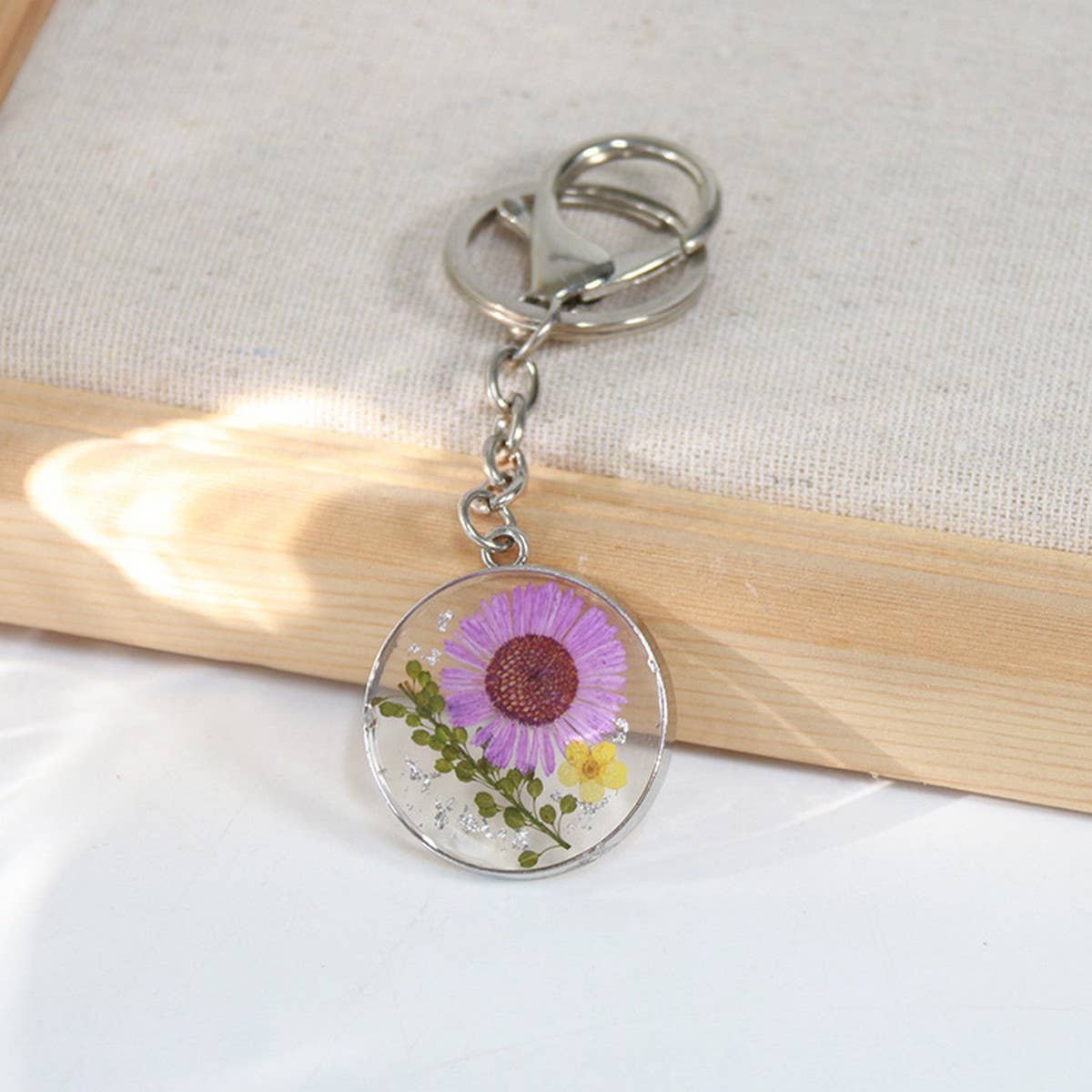 NEW SUMMER DRIED FLOWER KEYCHAIN PENDANT_CWMM3703