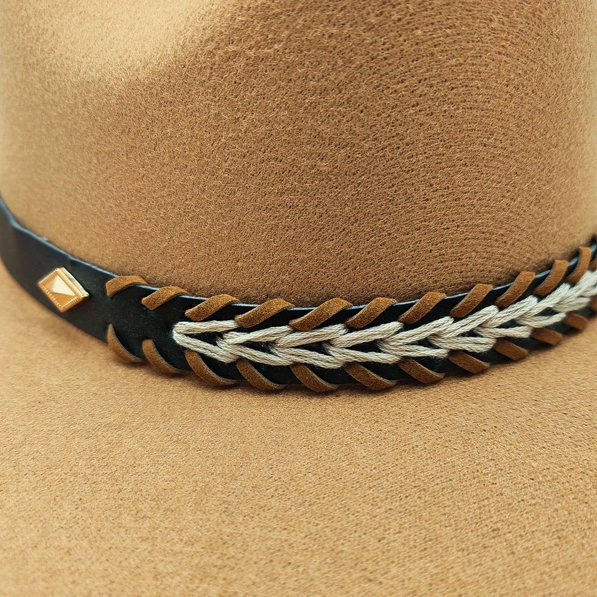 SIMPLE BELT BUCKLE FELT HAT JAZZ HAT_CWAH0751