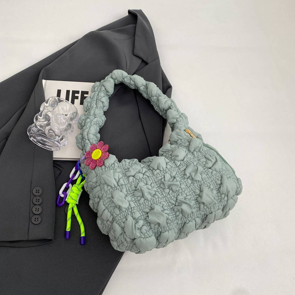 Mini Puffy Cloud Dumpling Shoulder Bag_CUAB00479