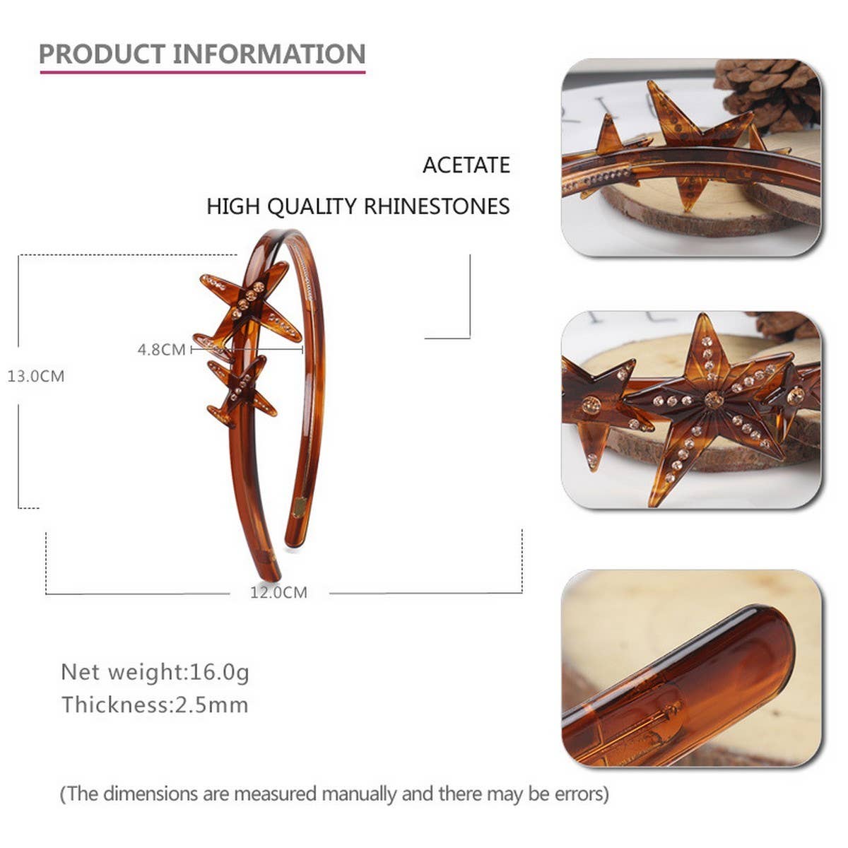 CUTE AIRPLANE DESIGN HEADBAND WITH DIAMONDS