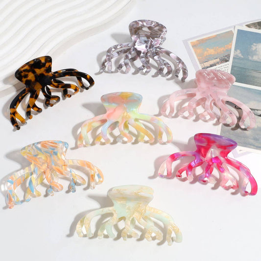 Octopus Acetate Hair Claw - Colorful Fashion Clip_CWAHA2211