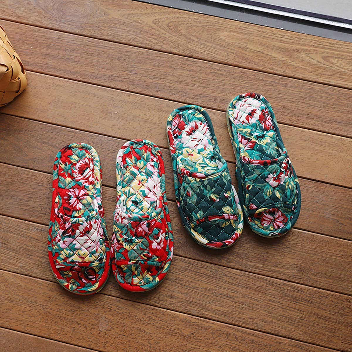 Washable Fabric Slippers for Women, Indoor Use
