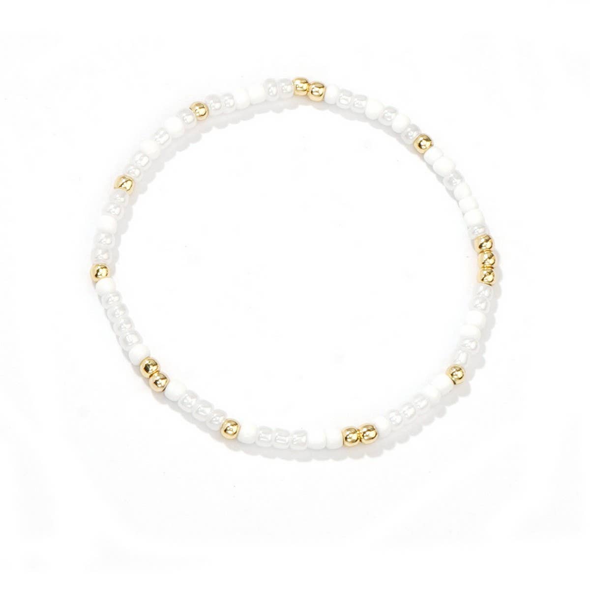 IMITATION PEARL CROSS RICE BEAD BRACELET