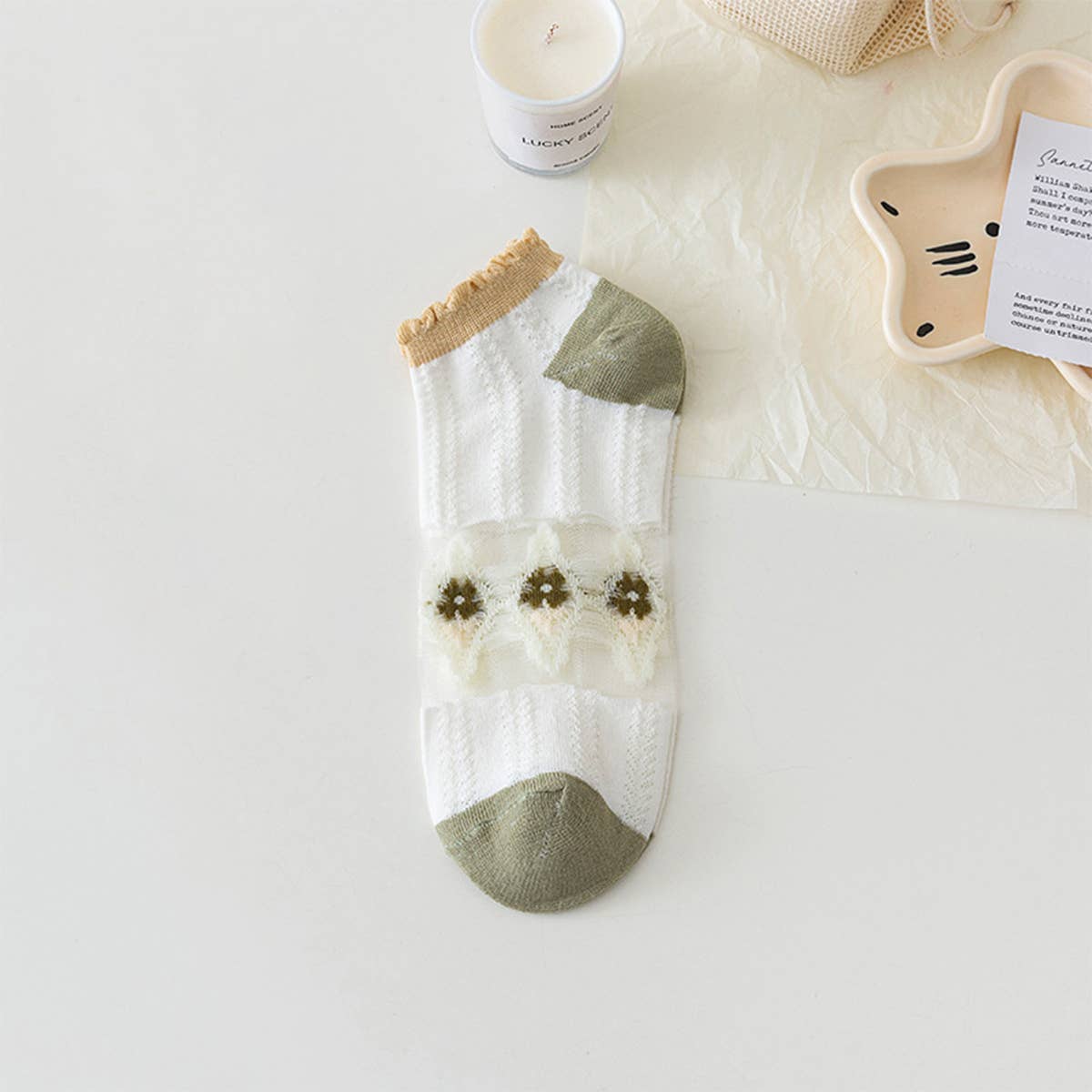 SUMMER THIN LACE INVISIBLE BOAT SOCKS