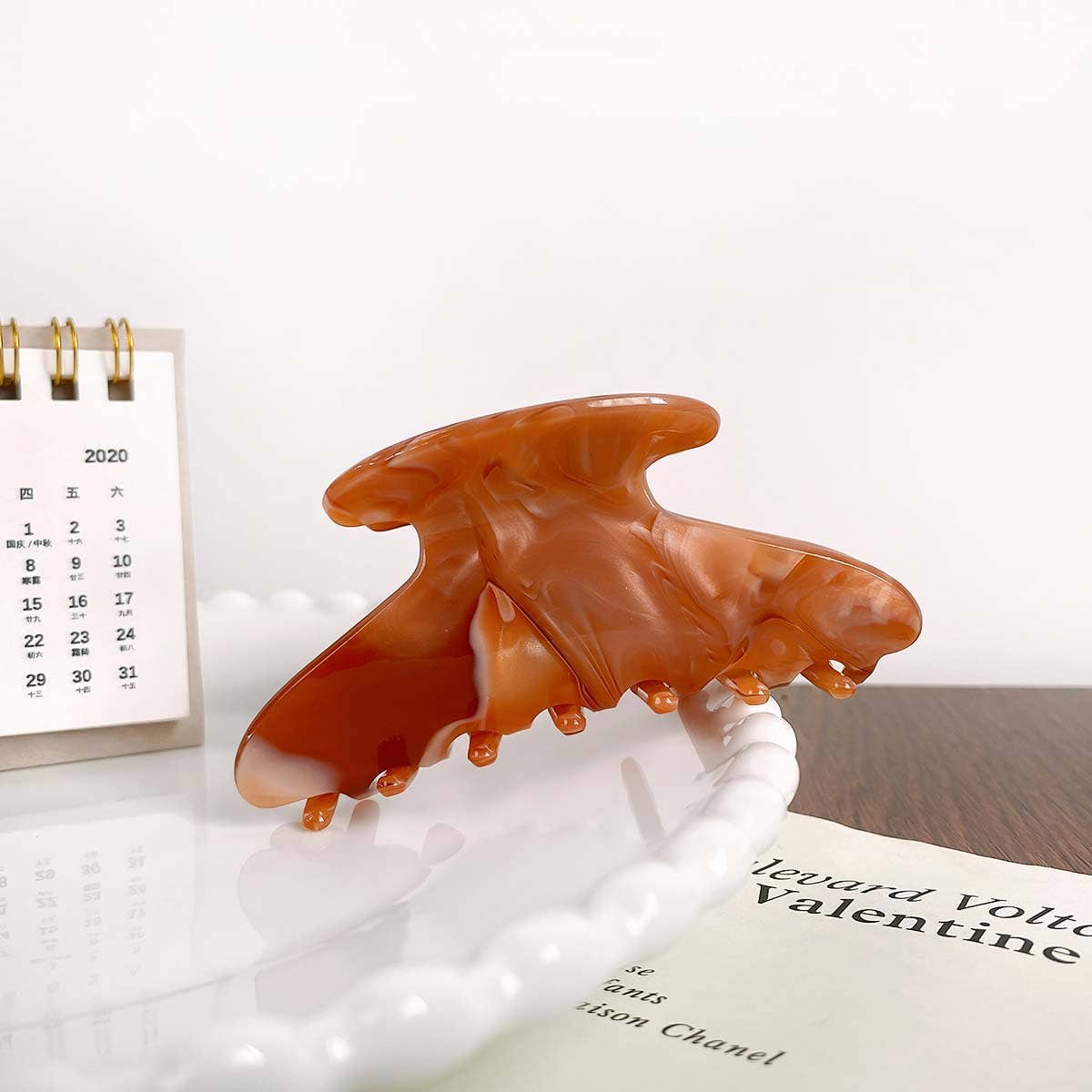 Colored dopamine acetate plate gripper hair clips