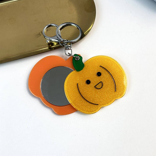 Pumpkin Keychain Makeup Mirror, Cute & Portable_CWMM6382