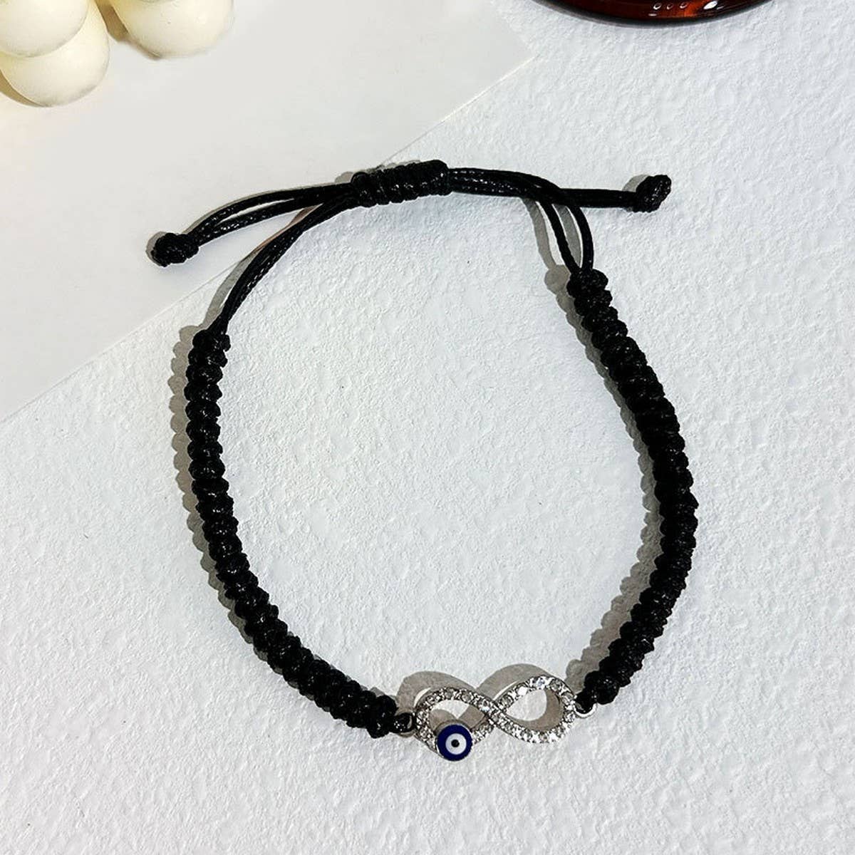 Evil Eye Infinity Anklet ??Handmade Beach Cord_CWMM6343