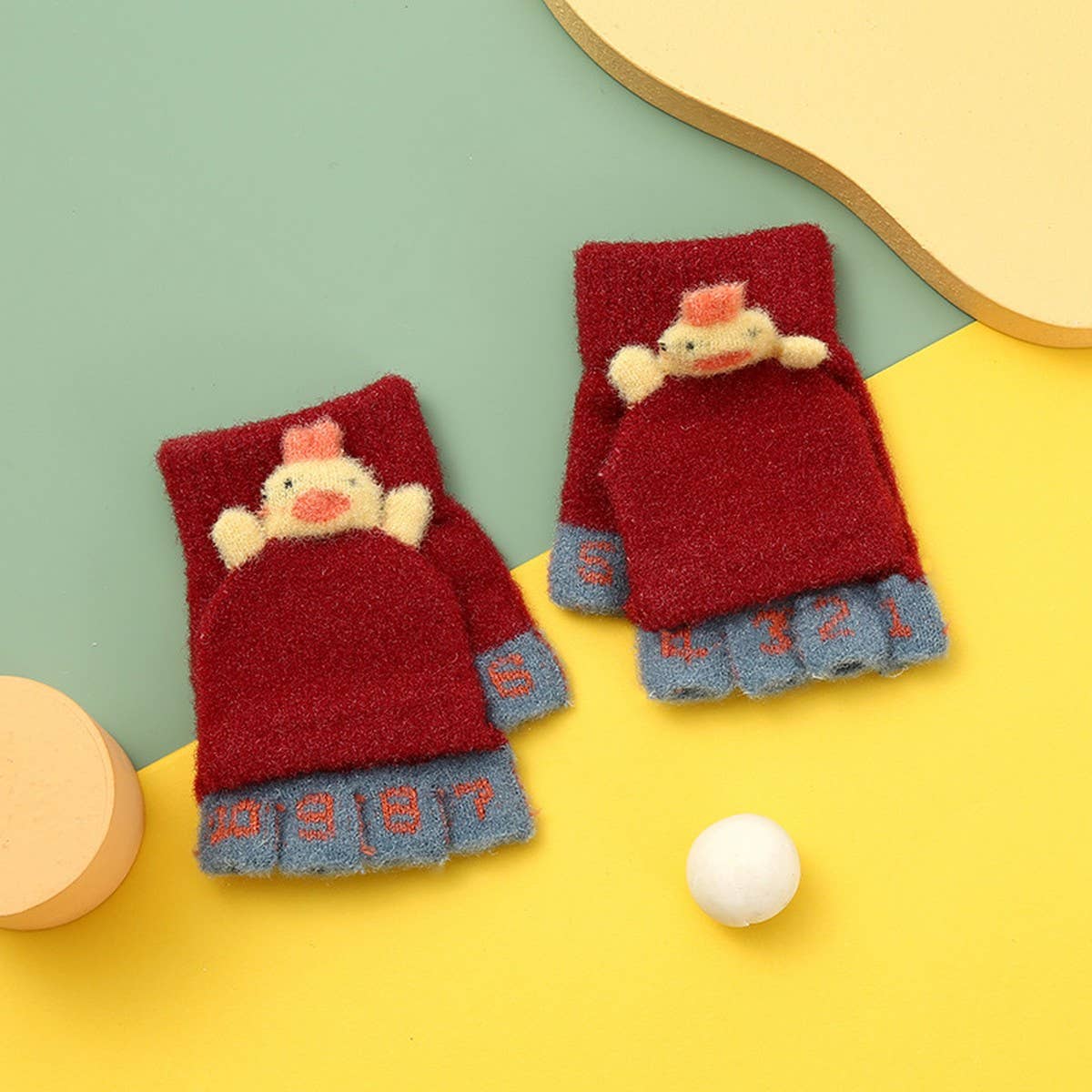 CHILDREN'S HALF-FINGER SKI WARM WINTER GLOVES_CWAG0165