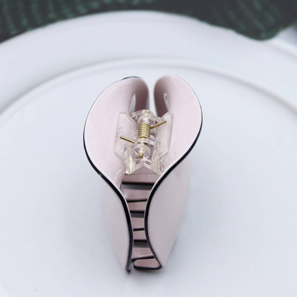 SEMI-CIRCULAR ELEGANT SOLID COLOR HAIRPIN