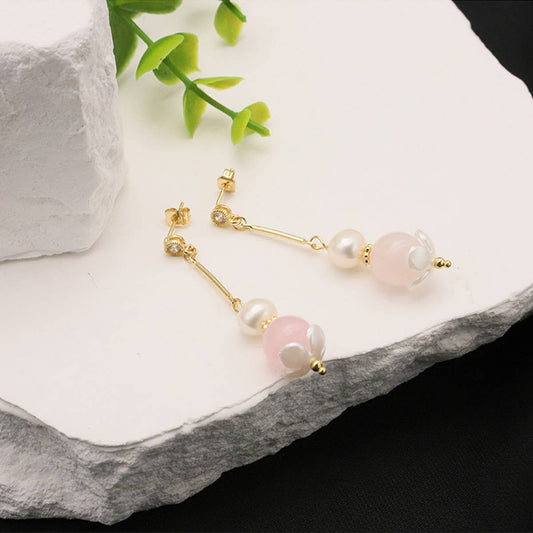 NEW DESIGN LONG FOREST PEARL EARRINGS FOR WOMEN