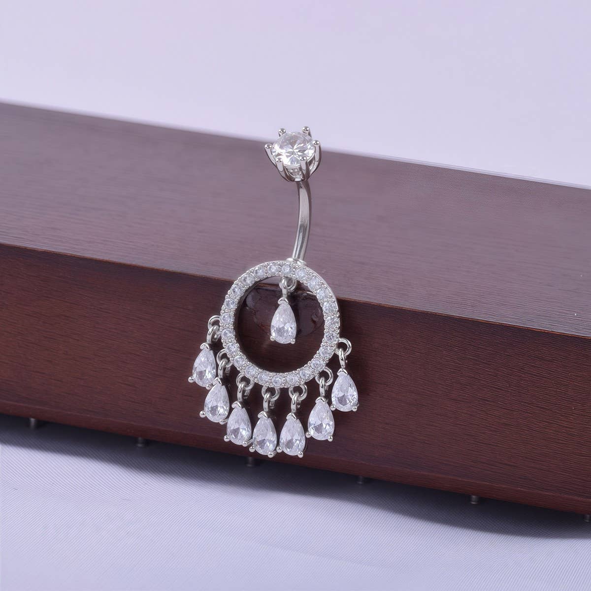 Teardrop Tassel Navel Ring Luxury Piercing
