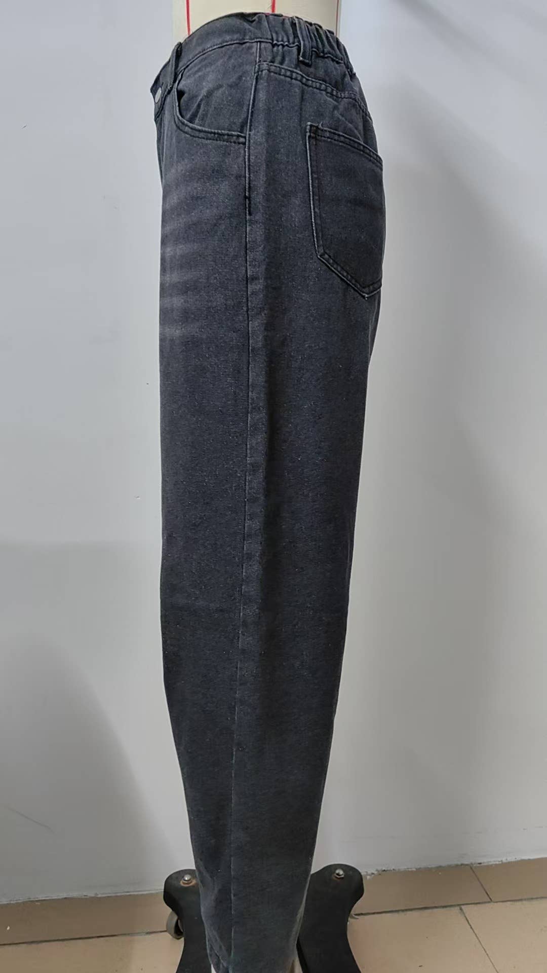 WASHED LOOSE HARLAN DENIM NINE-POINT PANTS